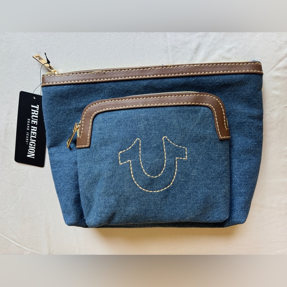 True Religion Denim Cosmetic Bag